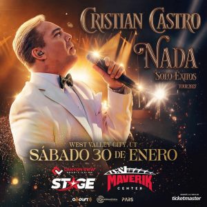 Cristian Castro está listo para su gira “Nada, Solo Éxitos” Tour 2027 en el Maverik center de WVC, UT